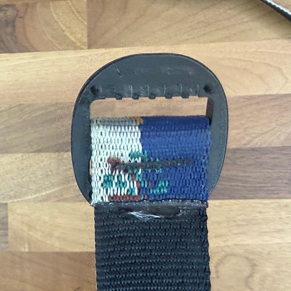 Bison Designs Mallard Duck Woven Web Belt Blue National Molding Buckle 48 Inch - Picture 3 of 5
